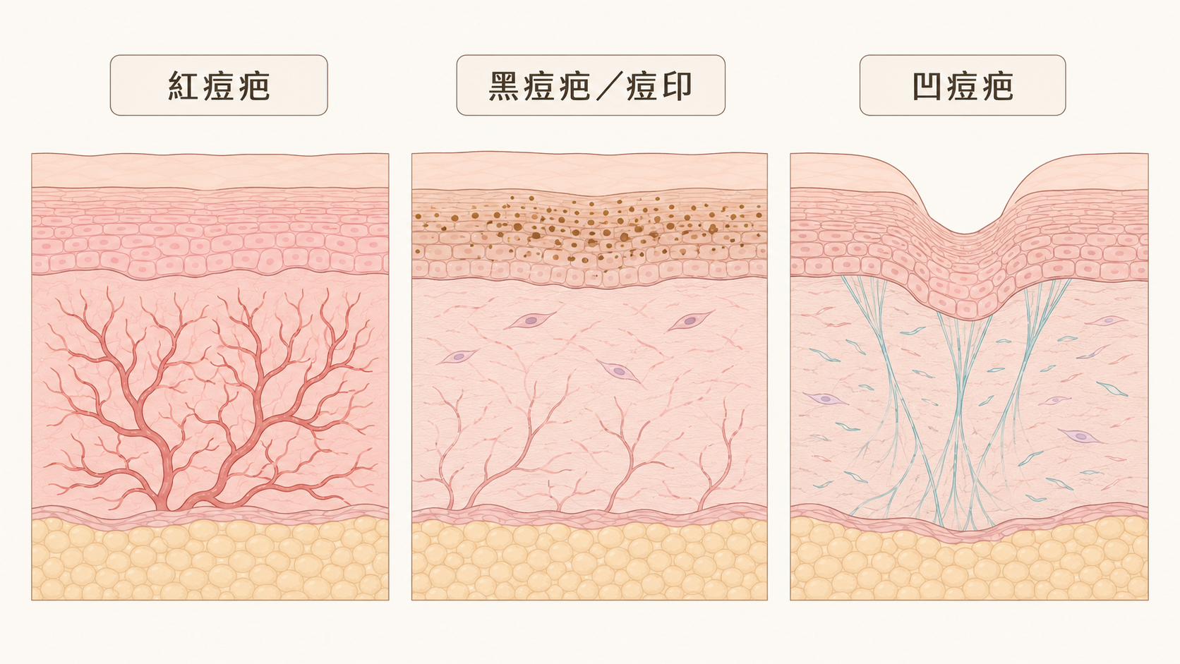 痘疤類型說明