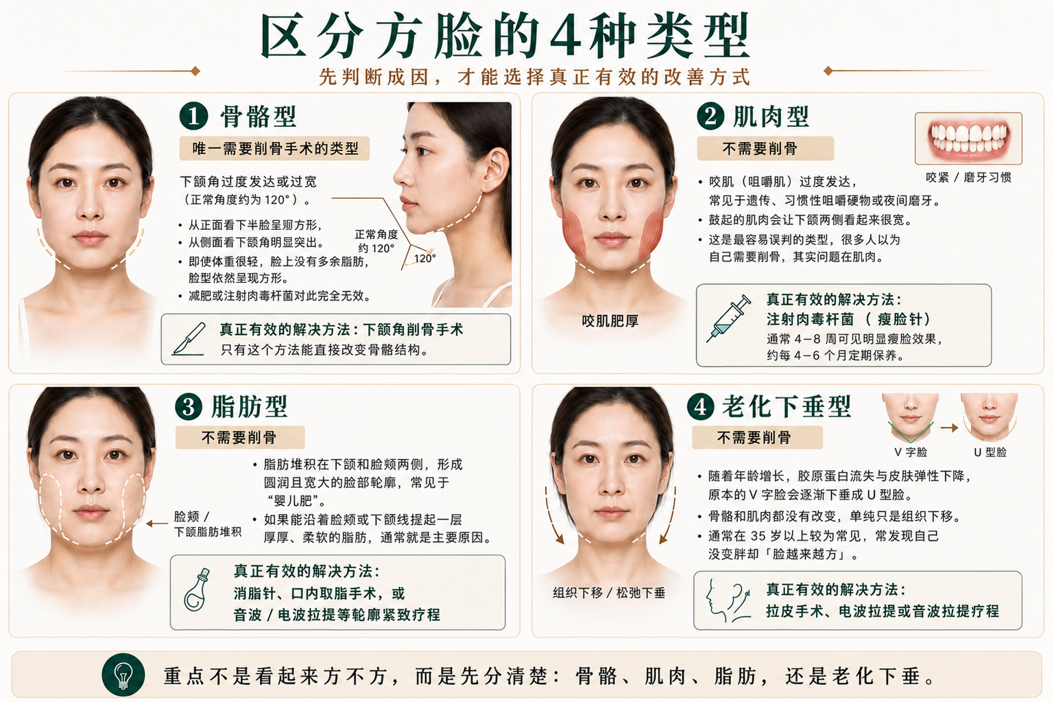 方脸的4种类型