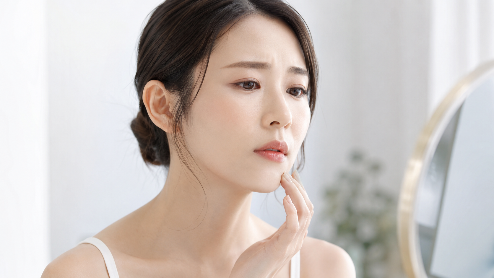 上圖為輪廓手術成果感到困擾的AI示意圖