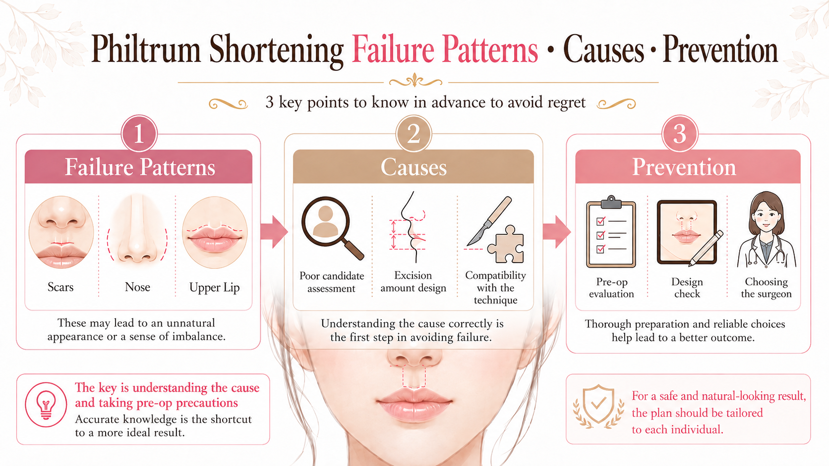 organizing lip lift failure patterns, their causes, and prevention