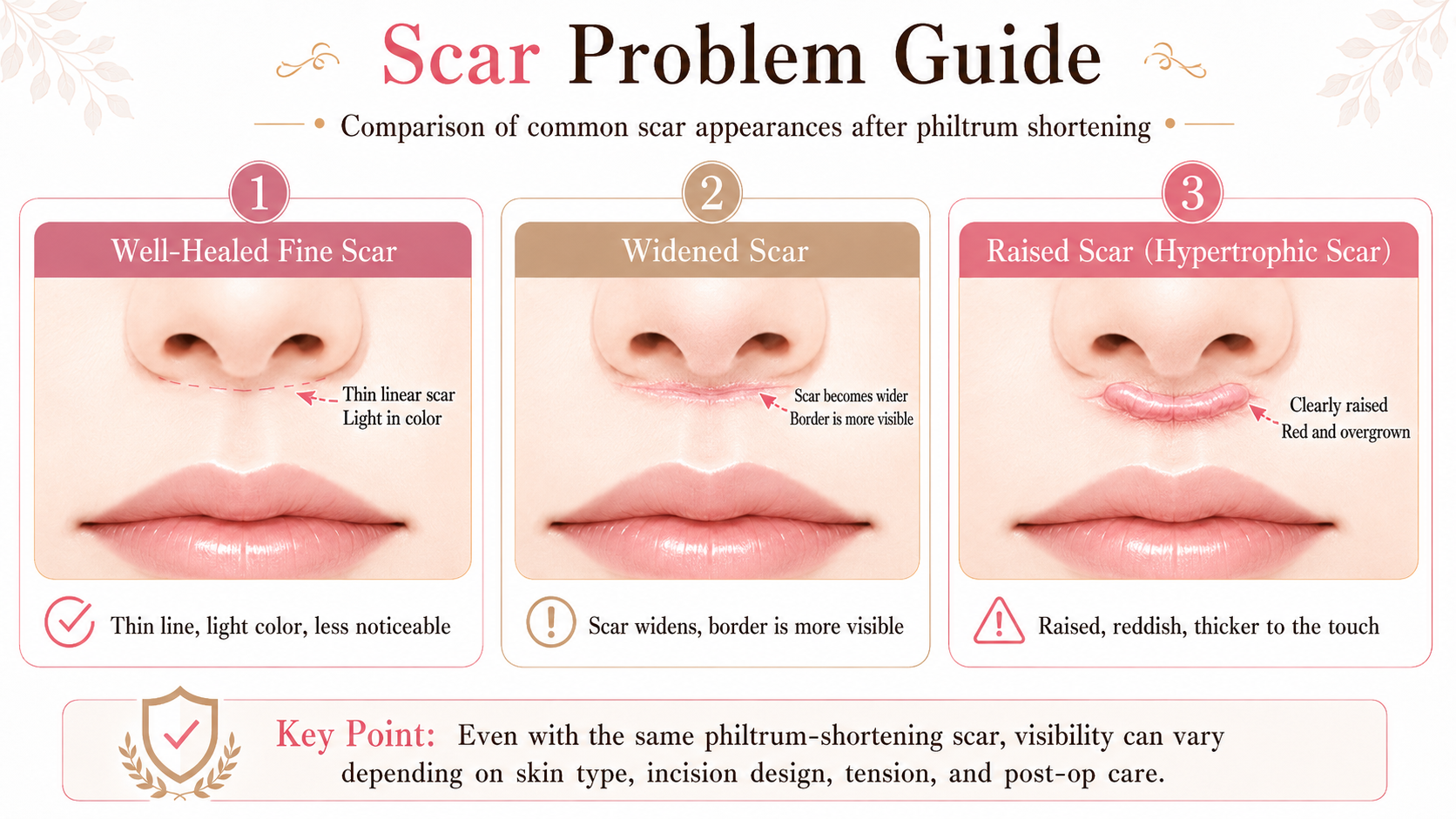 the visible-scar failure pattern after a lip lift